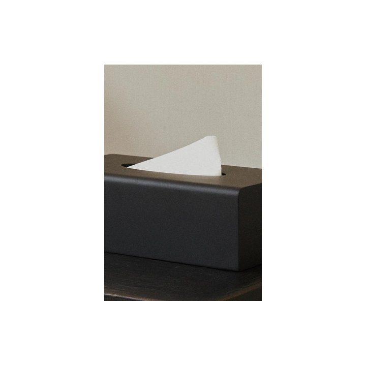 BLACK RESIN TISSUE BOX