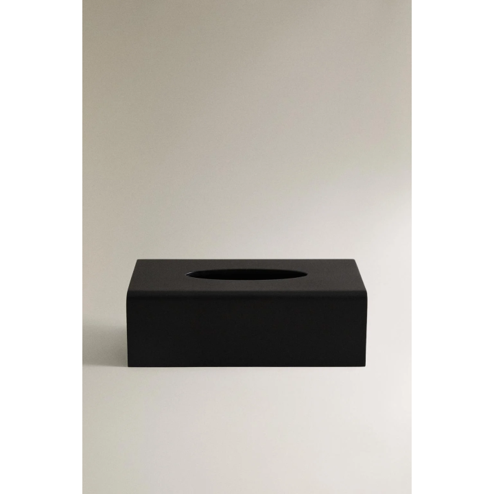 BLACK RESIN TISSUE BOX