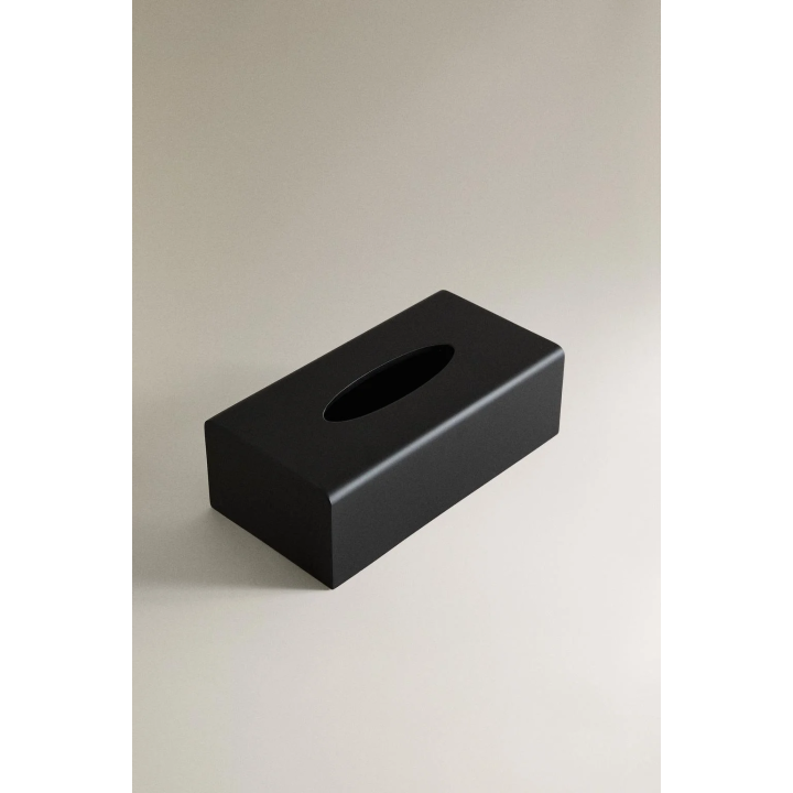 BLACK RESIN TISSUE BOX