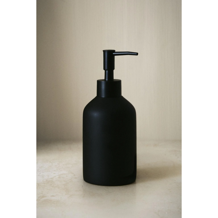 BLACK RESIN SOAP DISPENSER