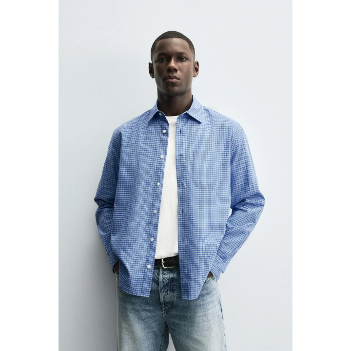 РУБАШКА В КЛЕТКУ С КАРМАНОМ