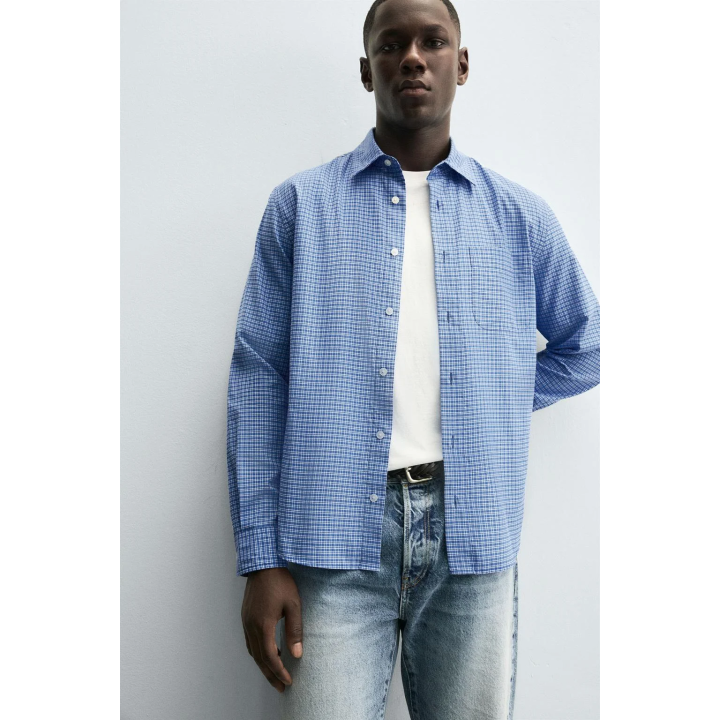 РУБАШКА В КЛЕТКУ С КАРМАНОМ