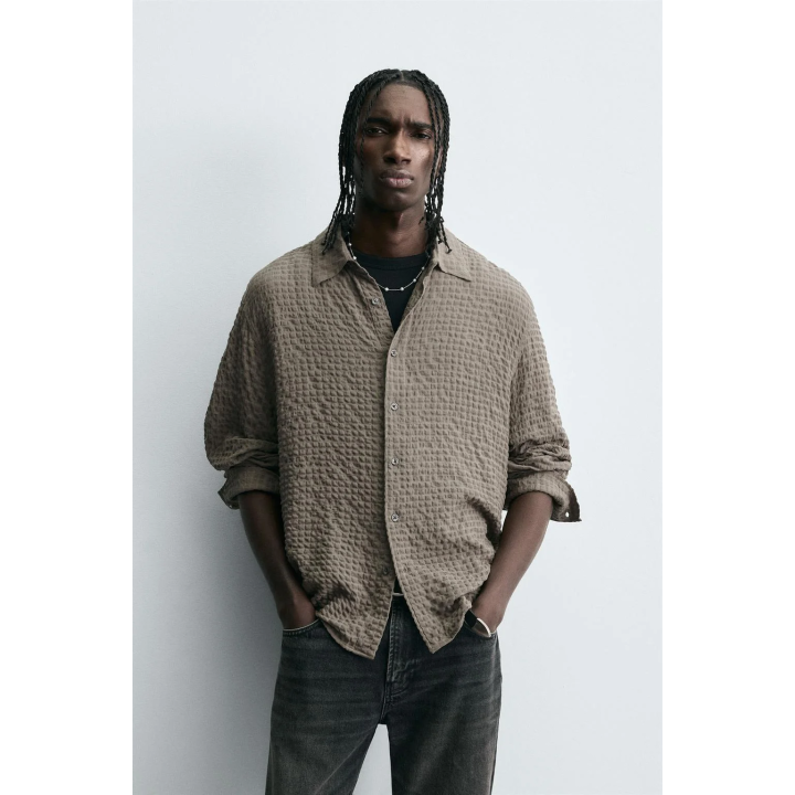 РУБАШКА В КЛЕТКУ СТРУКТУРНАЯ