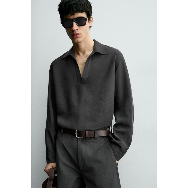 ПОЛО ИЗ СТРУЯЩЕЙСЯ ТКАНИ