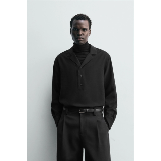 РУБАШКА-ПОЛО СТРУЯЩЕГОСЯ ПОКРОЯ