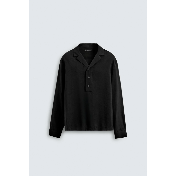 РУБАШКА-ПОЛО СТРУЯЩЕГОСЯ ПОКРОЯ