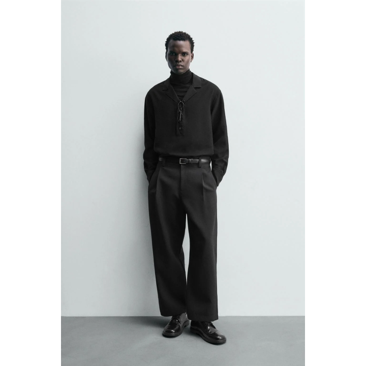 РУБАШКА-ПОЛО СТРУЯЩЕГОСЯ ПОКРОЯ