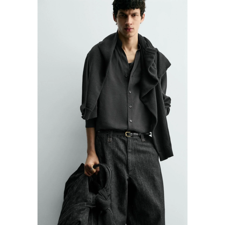 Рубашка с текстурой ткани