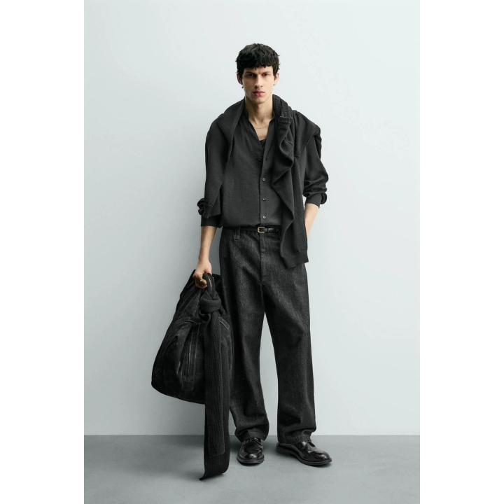 Рубашка с текстурой ткани