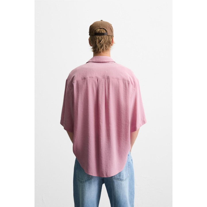 Рубашка свободного кроя из текстиля с модалом