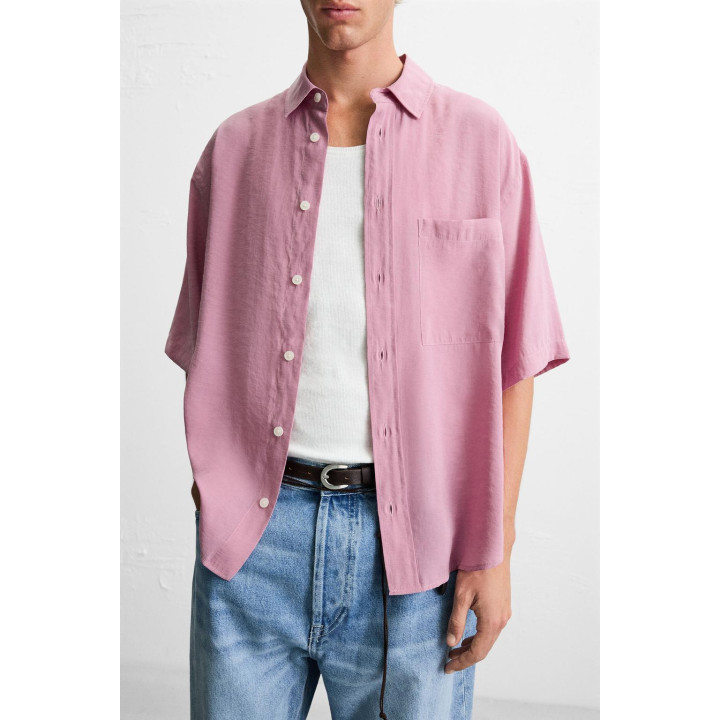 Рубашка свободного кроя из текстиля с модалом