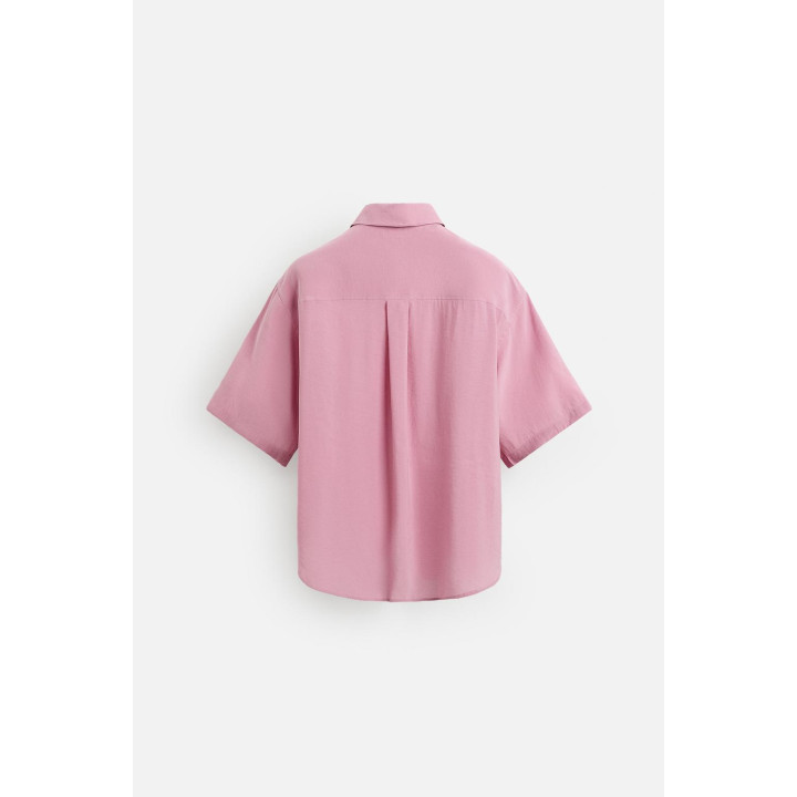 Рубашка свободного кроя из текстиля с модалом