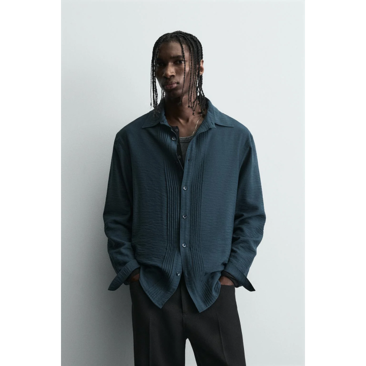 Рубашка в стиле loose fit с складками