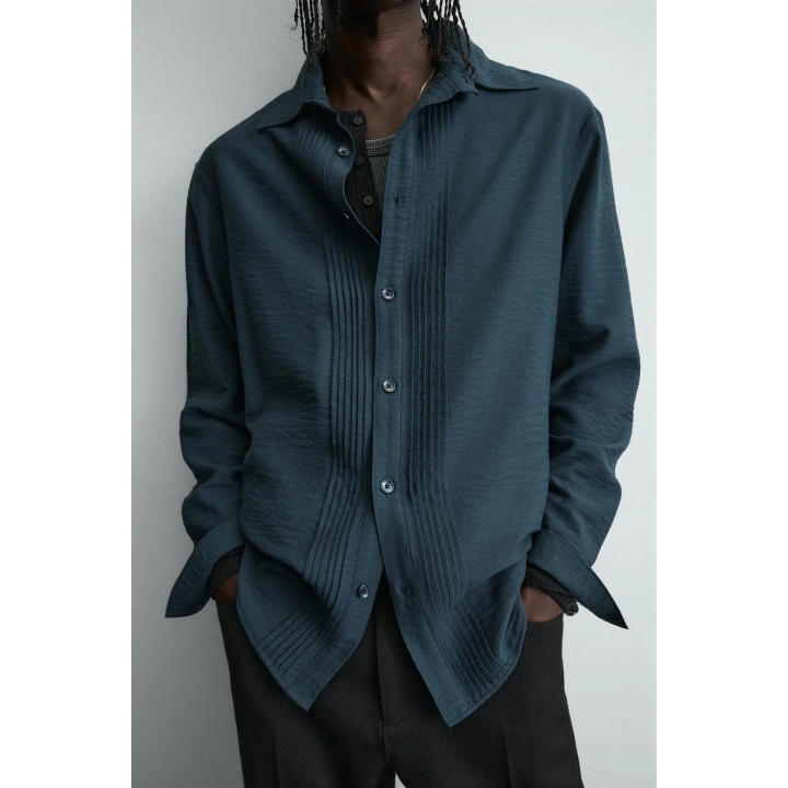 Рубашка в стиле loose fit с складками