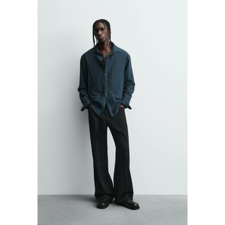 Рубашка в стиле loose fit с складками