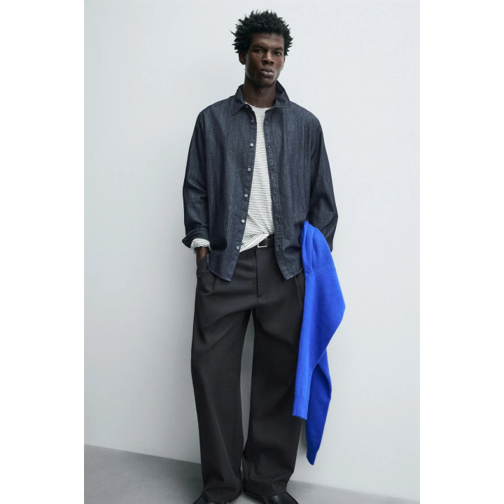 ДЖИНСОВАЯ РУБАШКА КЛАССИЧЕСКОГО КРОЯ