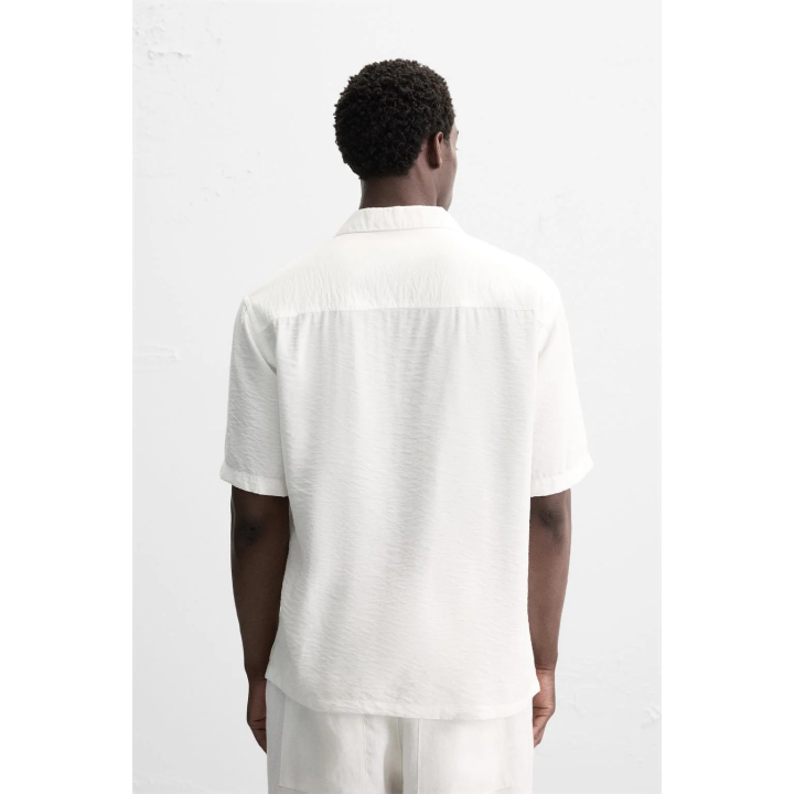 Рубашка свободного кроя из текстильной смеси