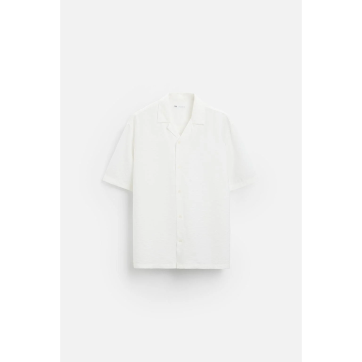 Рубашка свободного кроя из текстильной смеси