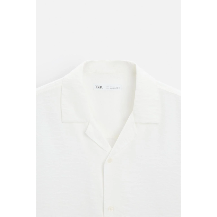 Рубашка свободного кроя из текстильной смеси