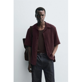 Рубашка свободного кроя с текстурой