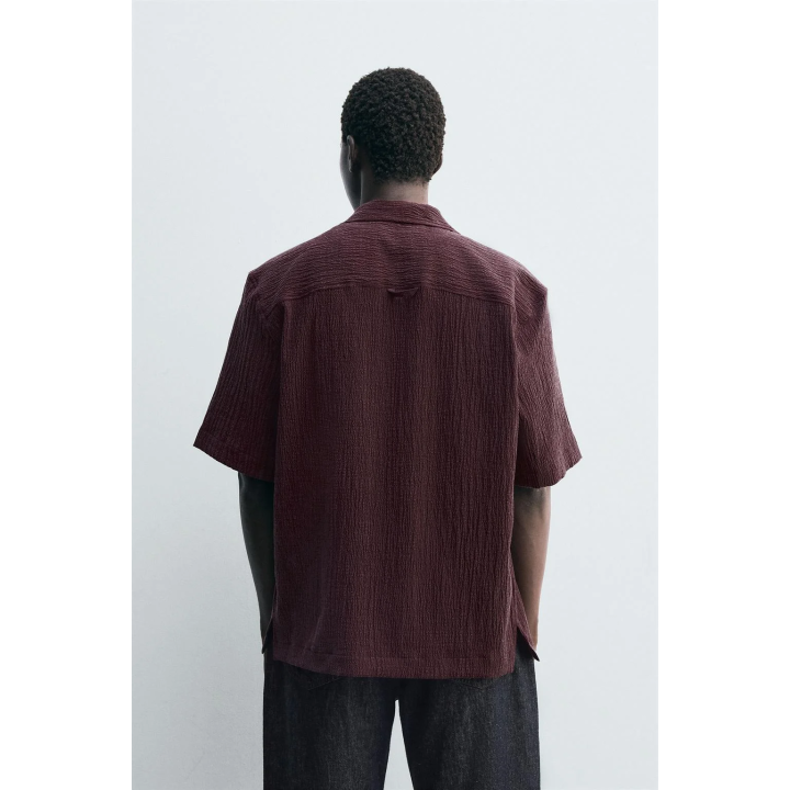 Рубашка свободного кроя с текстурой