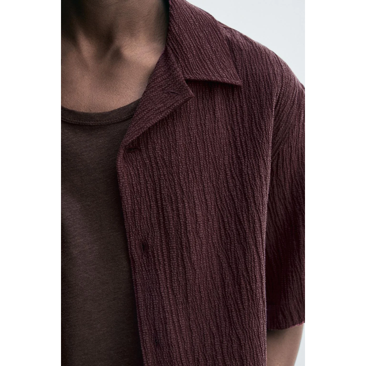 Рубашка свободного кроя с текстурой