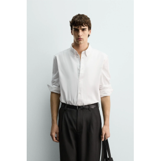 РУБАШКА КЛАССИЧЕСКОГО КРОЯ ИЗ РЕЛЬЕФНОЙ ТКАНИ