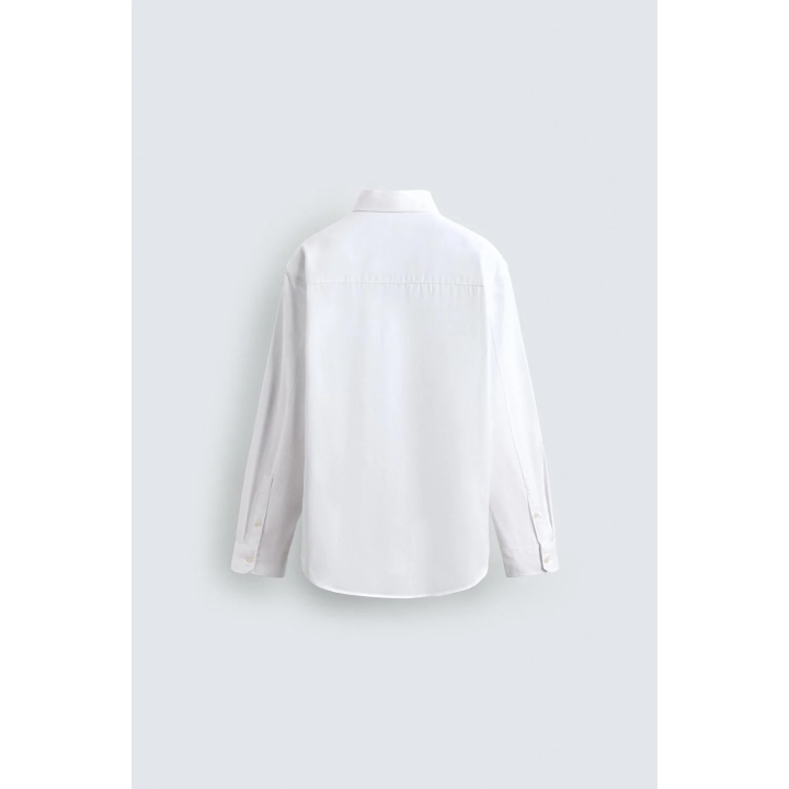 РУБАШКА КЛАССИЧЕСКОГО КРОЯ ИЗ РЕЛЬЕФНОЙ ТКАНИ