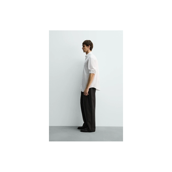 РУБАШКА КЛАССИЧЕСКОГО КРОЯ ИЗ РЕЛЬЕФНОЙ ТКАНИ