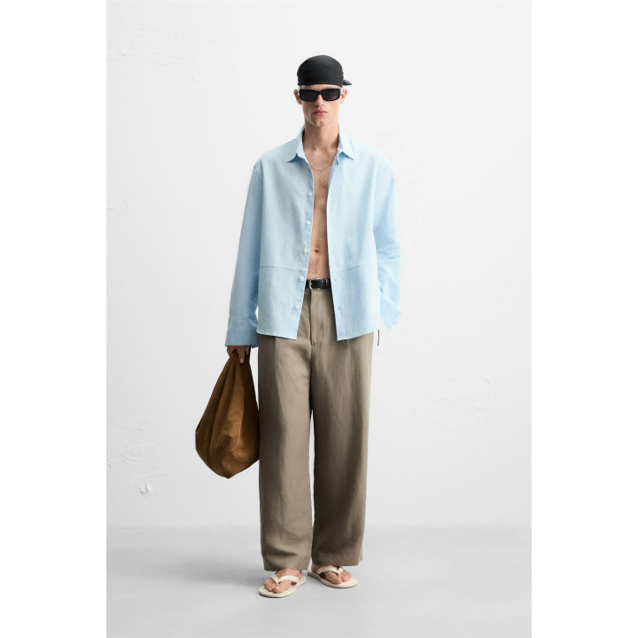 Рубашка из льна и хлопка