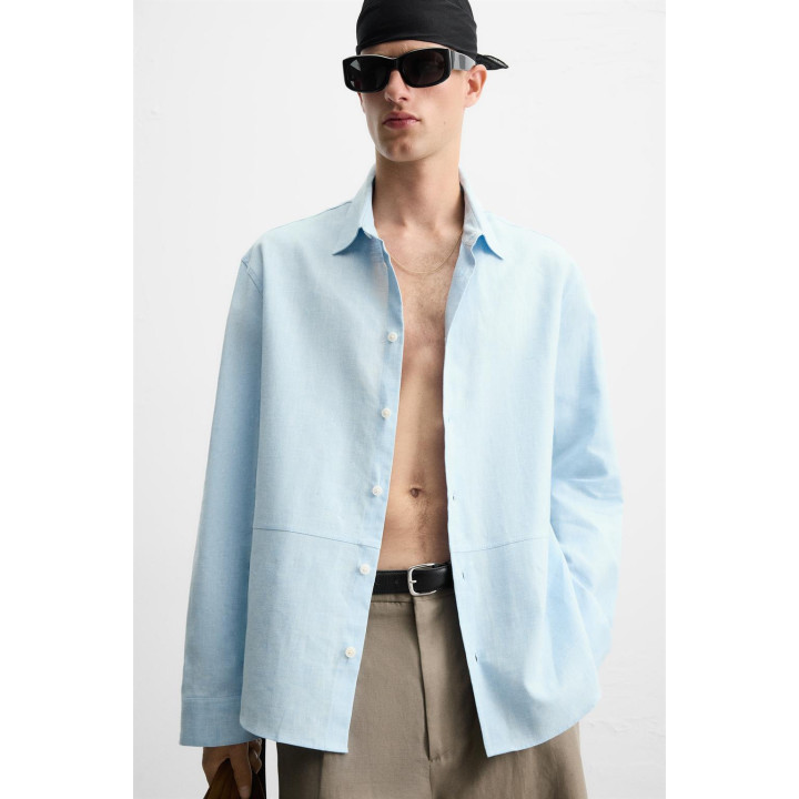 Рубашка из льна и хлопка