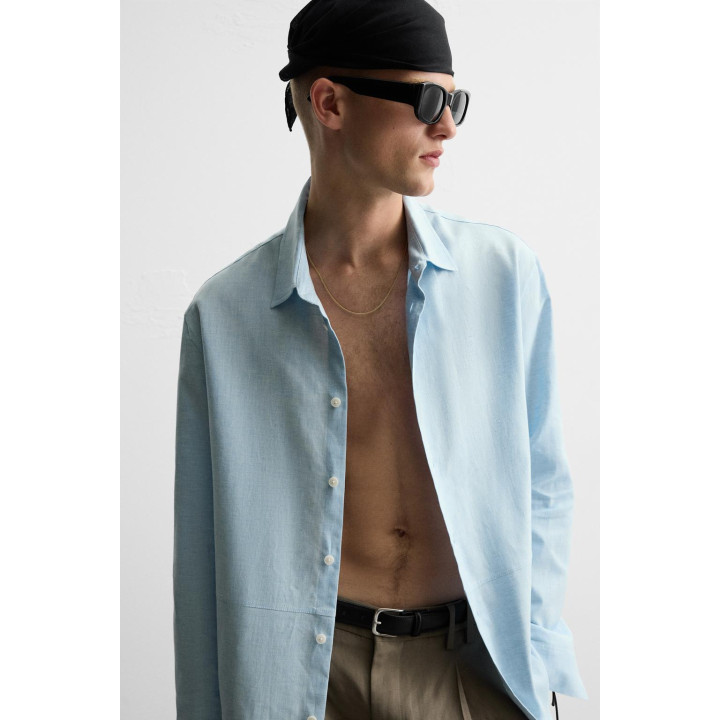 Рубашка из льна и хлопка