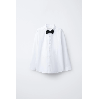 РУБАШКА СО СЪЕМНОЙ АТЛАСНОЙ БАБОЧКОЙ