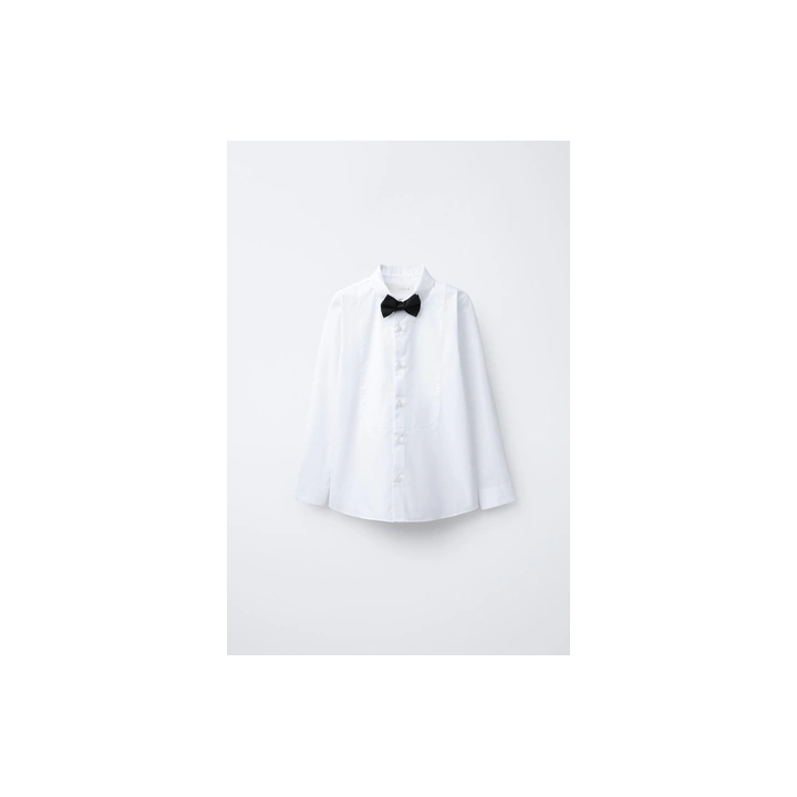 РУБАШКА СО СЪЕМНОЙ АТЛАСНОЙ БАБОЧКОЙ