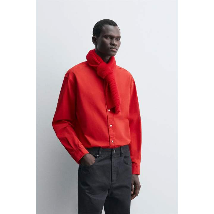 РУБАШКА RELAXED FIT ИЗ ПЛОТНОГО ХЛОПКА