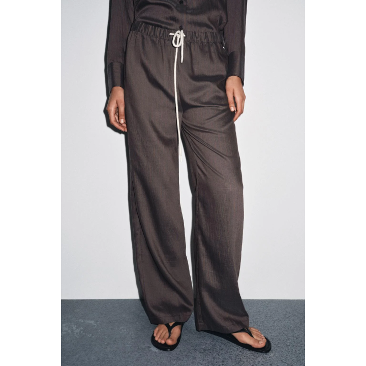 ПОЛОСАТЫЕ БРЮКИ В ПИЖАМНОМ СТИЛЕ — ZW COLLECTION