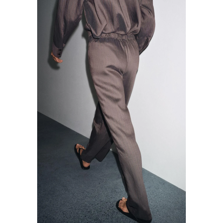 ПОЛОСАТЫЕ БРЮКИ В ПИЖАМНОМ СТИЛЕ — ZW COLLECTION