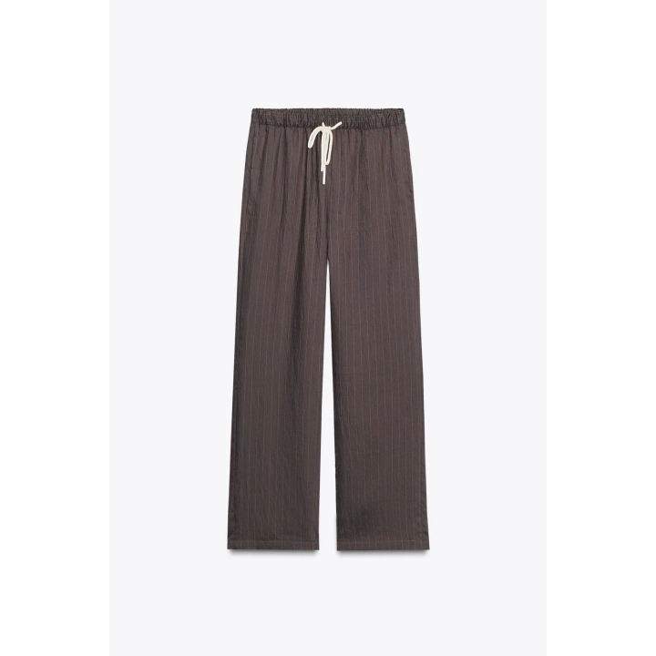 ПОЛОСАТЫЕ БРЮКИ В ПИЖАМНОМ СТИЛЕ — ZW COLLECTION