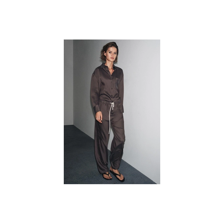 ПОЛОСАТЫЕ БРЮКИ В ПИЖАМНОМ СТИЛЕ — ZW COLLECTION