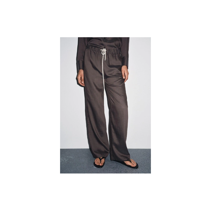 ПОЛОСАТЫЕ БРЮКИ В ПИЖАМНОМ СТИЛЕ — ZW COLLECTION