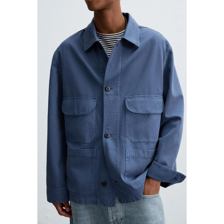 КУРТКА С ЭФФЕКТОМ ПОТЕРТОСТИ И КАРМАНАМИ