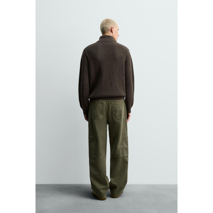 БРЮКИ КАРГО RELAXED FIT С ЭФФЕКТОМ ПОТЕРТОСТИ