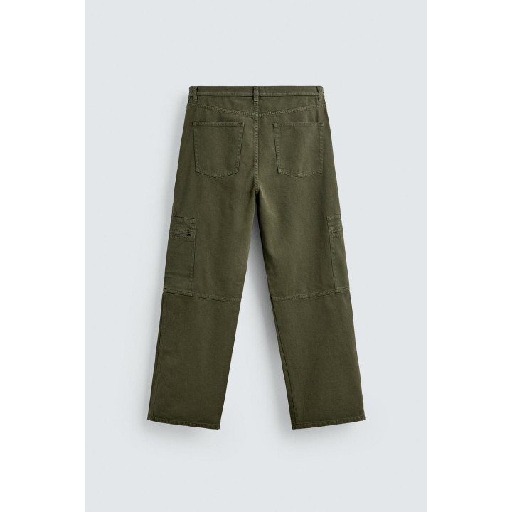 БРЮКИ КАРГО RELAXED FIT С ЭФФЕКТОМ ПОТЕРТОСТИ