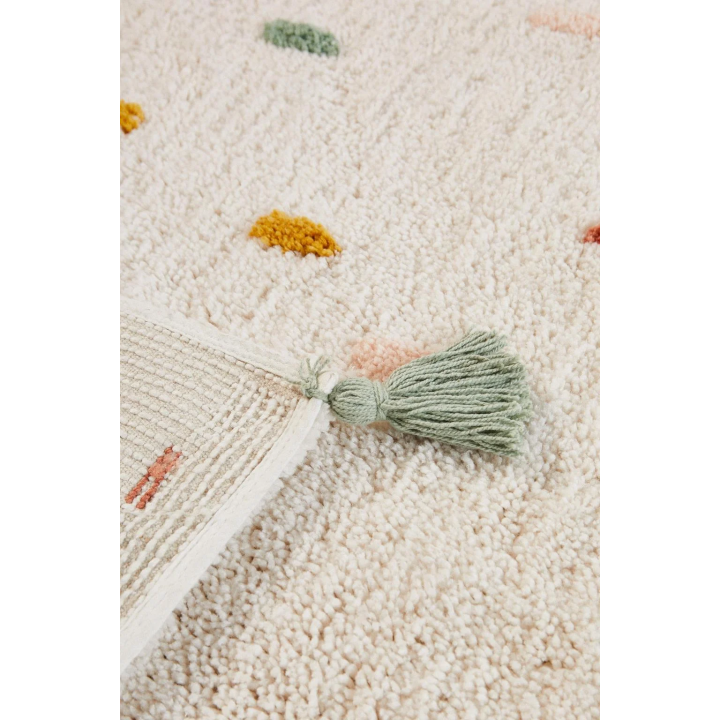 CHILDREN’S MULTICOLOURED POLKA DOT COTTON RUG