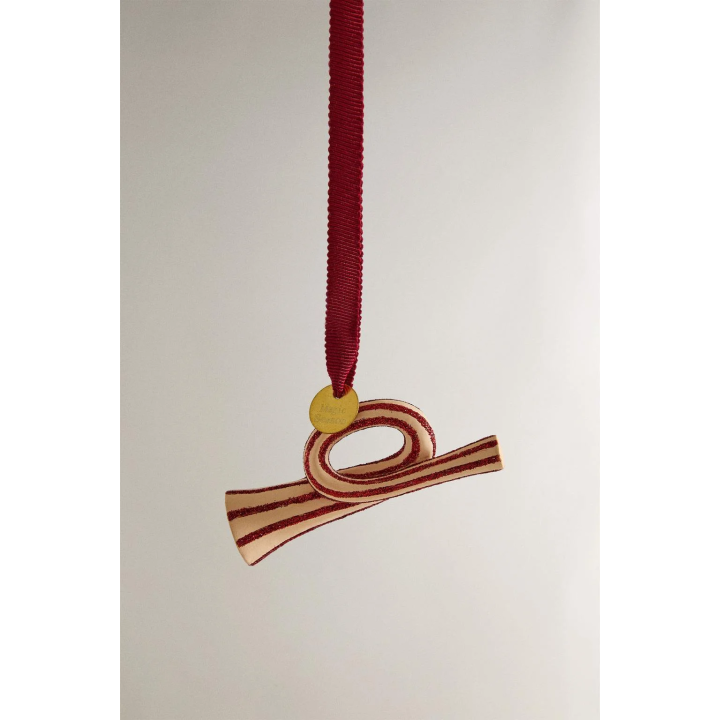 GLITTERY TRUMPET CHRISTMAS TREE DECORATION