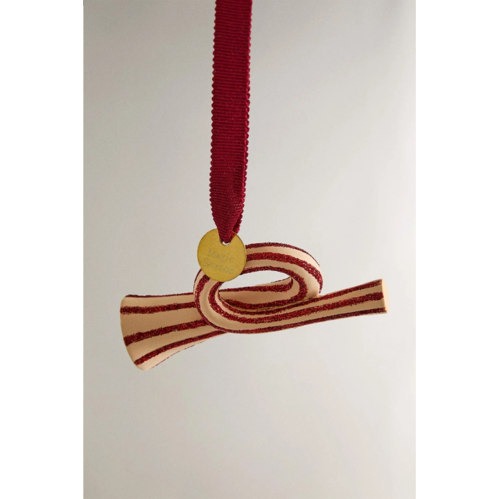 GLITTERY TRUMPET CHRISTMAS TREE DECORATION