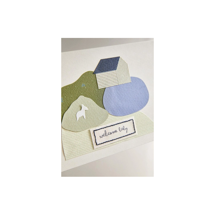 WELCOME BABY DONKEY CARD