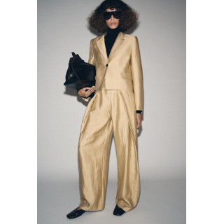 МЕТАЛЛИЗИРОВАННЫЕ БРЮКИ СО СКЛАДКАМИ — ZW COLLECTION