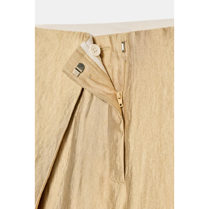 МЕТАЛЛИЗИРОВАННЫЕ БРЮКИ СО СКЛАДКАМИ — ZW COLLECTION