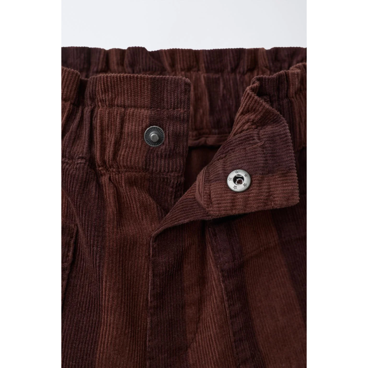 БРЮКИ В ПОЛОСКУ ИЗ ТОНКОГО ВЕЛЬВЕТА